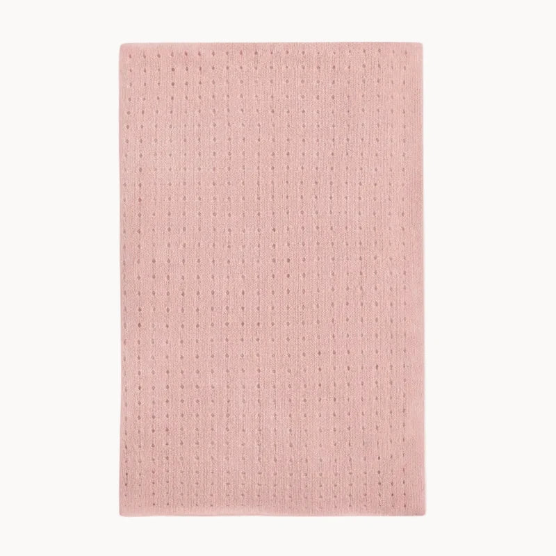 The Dusty Rose Pointelle Blanket Cashmere