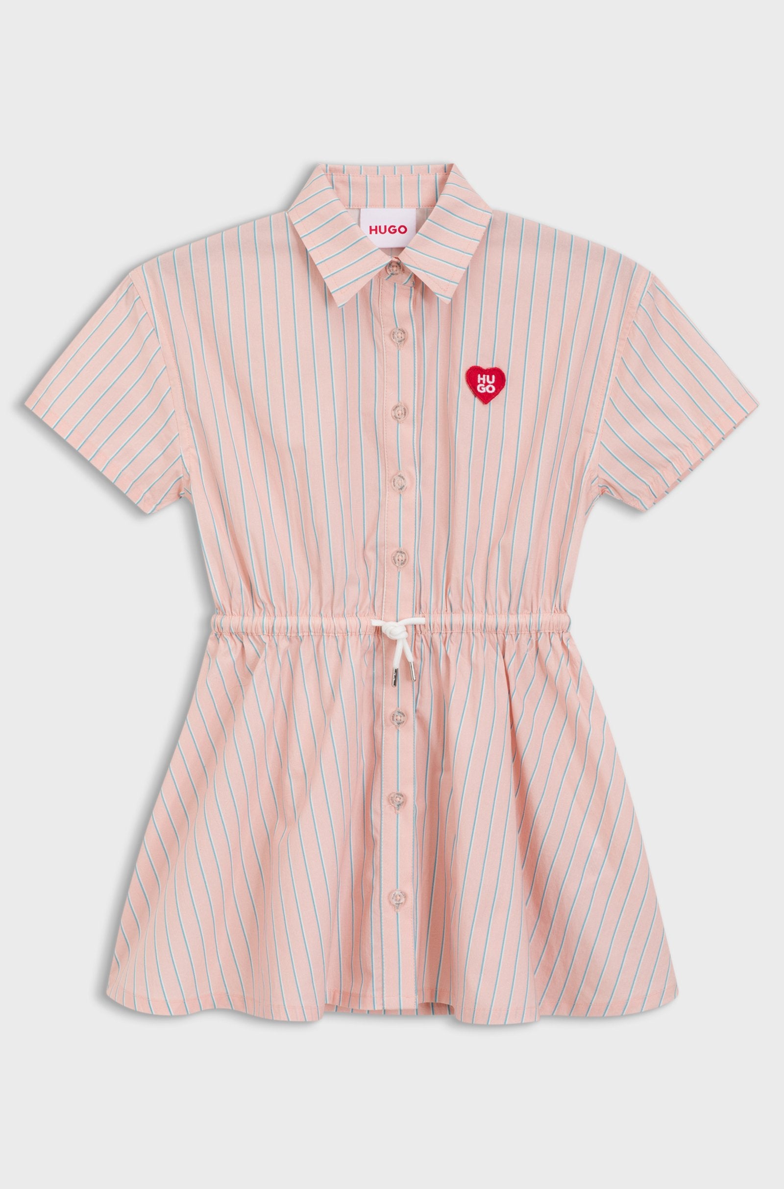 PINK  PALE POPLIN SHIRT DRESS