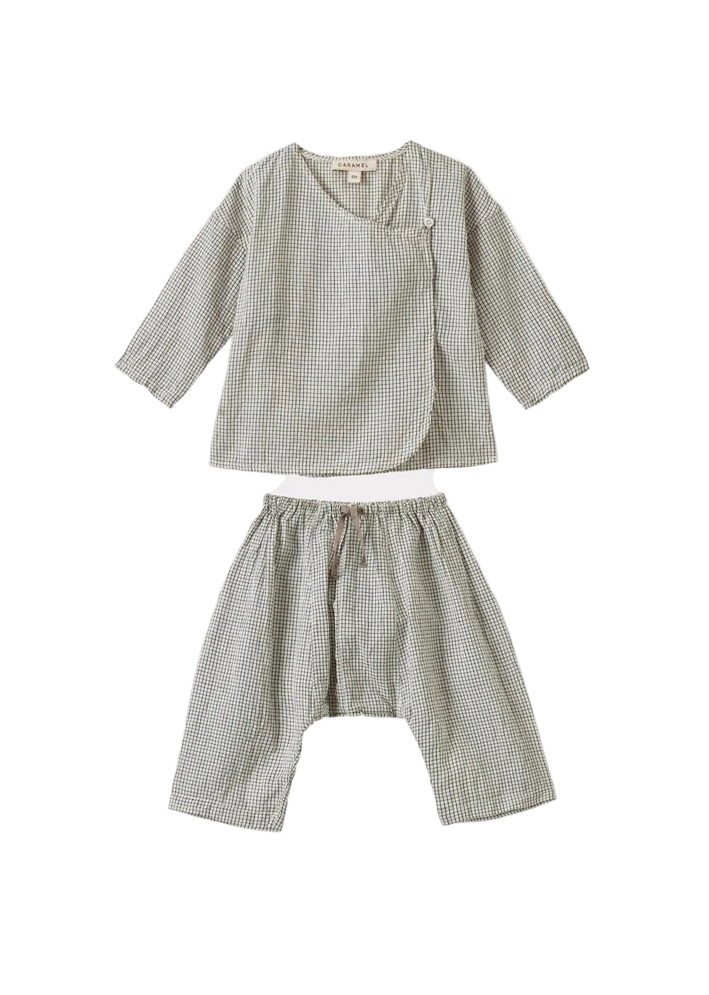 ACORUS BABY TOP AND TROUSERS SET - BLACK CHECK