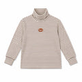 Brown Stripe Oversized Turtleneck