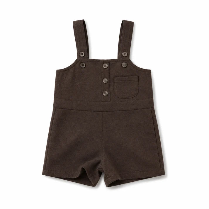 Brown Wool Overalls