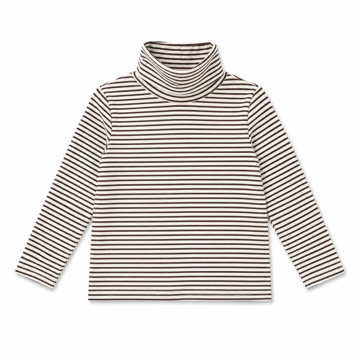 Brown Stripe Turtleneck