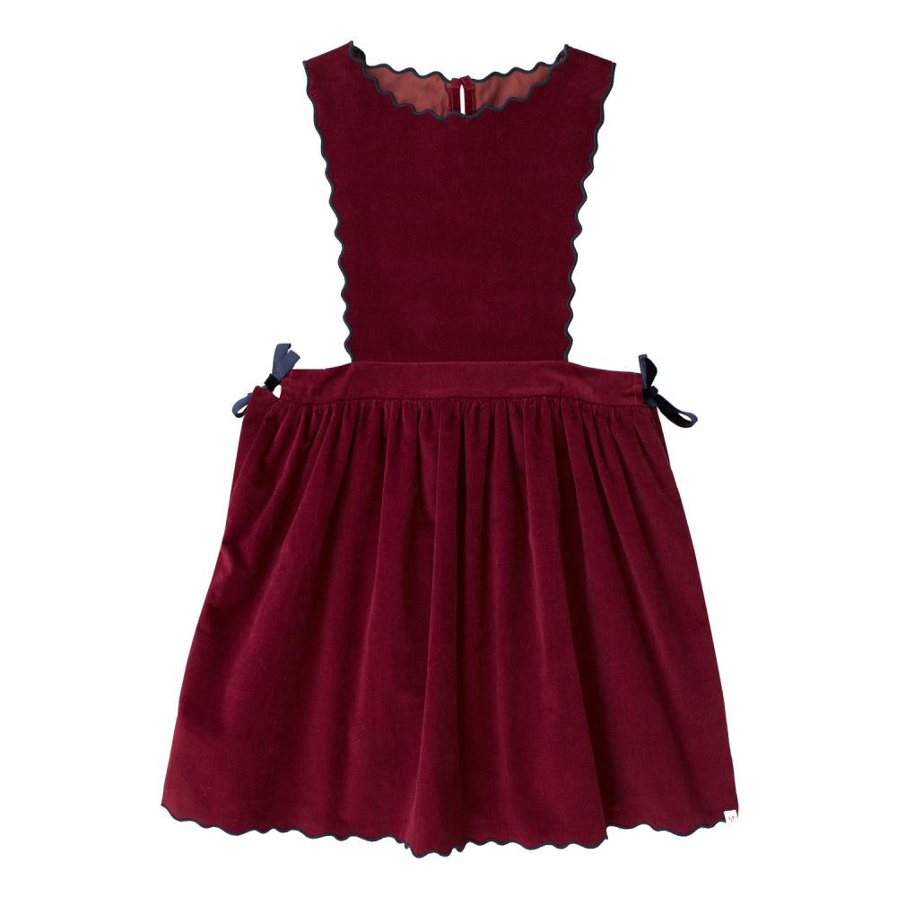 Concha Granate Velvet Mini Dress