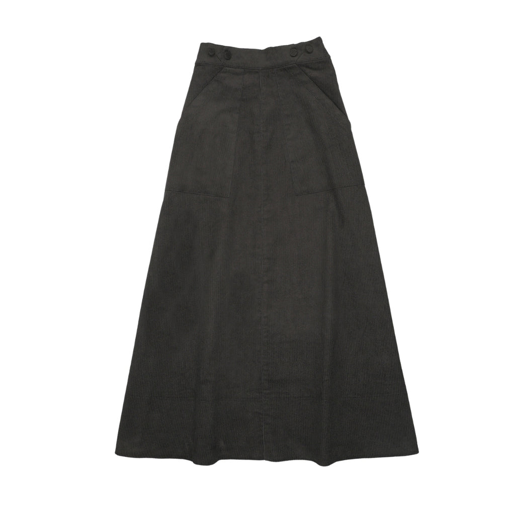 Corduroy Pocket Skirt - Black