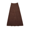 Corduroy Pocket Skirt - Brown
