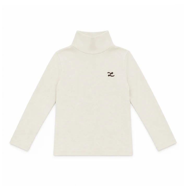 Cream Patch Turtleneck