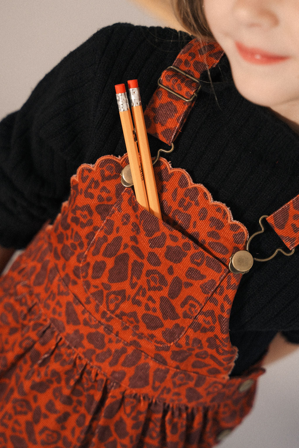 Kix Scallop Edge Corduroy Jumper - Rust