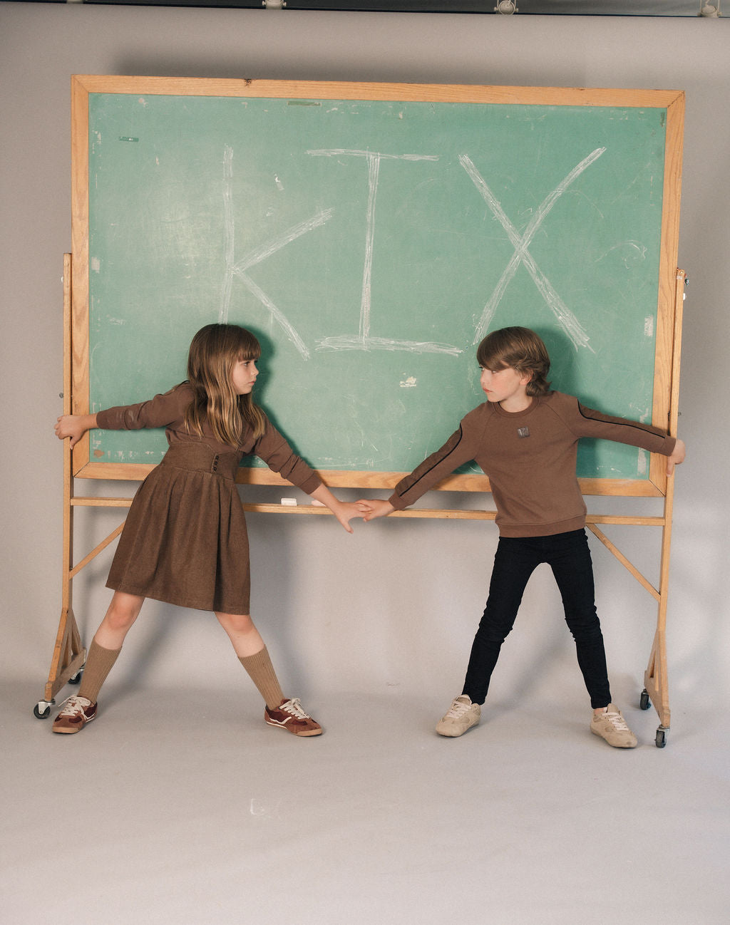 Kix Denim Detail Polo - Brown