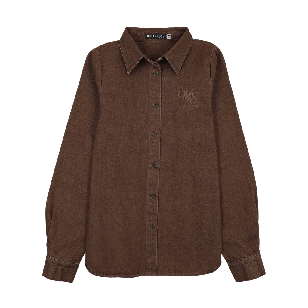 Denim Shirt - Brown