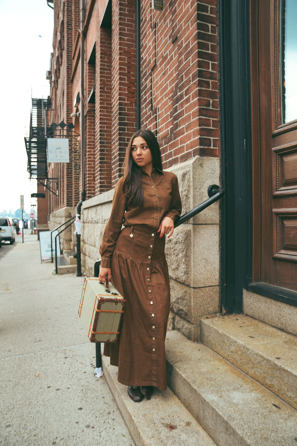 Denim Shirt - Brown