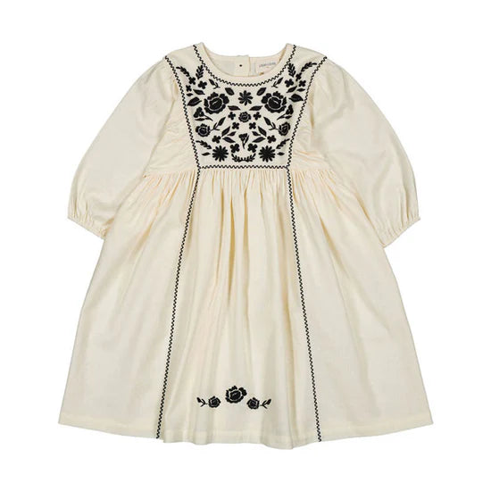 W251044 Louis Louise Mahani Twill Dress-Cream