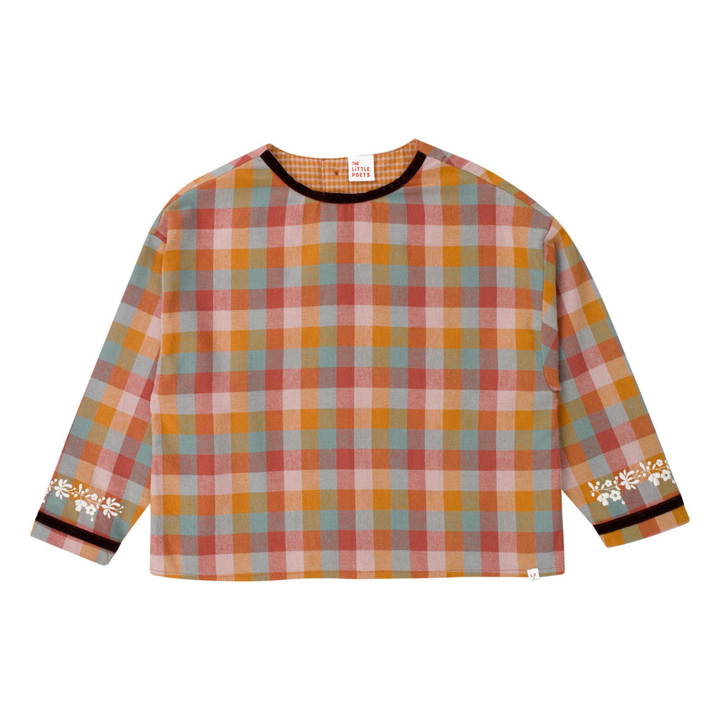 Elise Mixed Checks Shirt with Embroidery