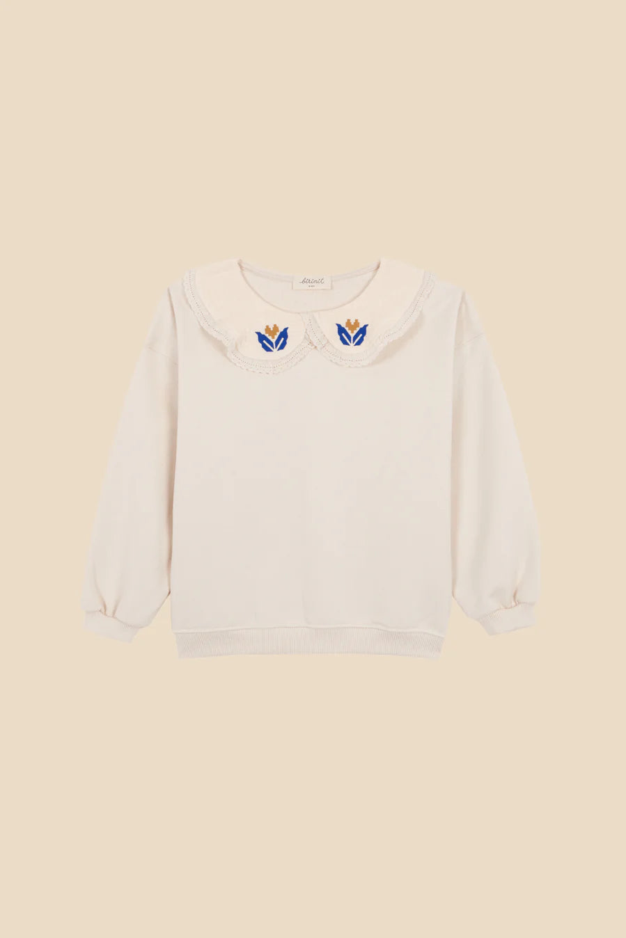 Embroidered collar hoodie