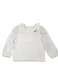 Cream Ruffle Collar Blouse