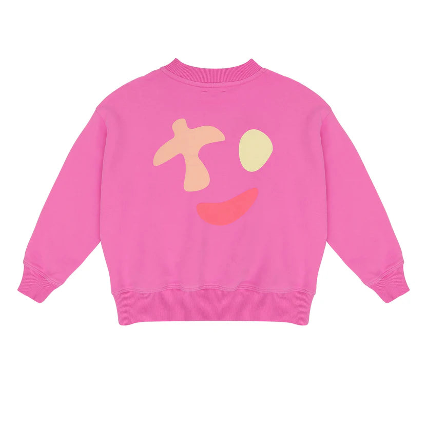 Fuchsia Pink Happy Bird Sweater