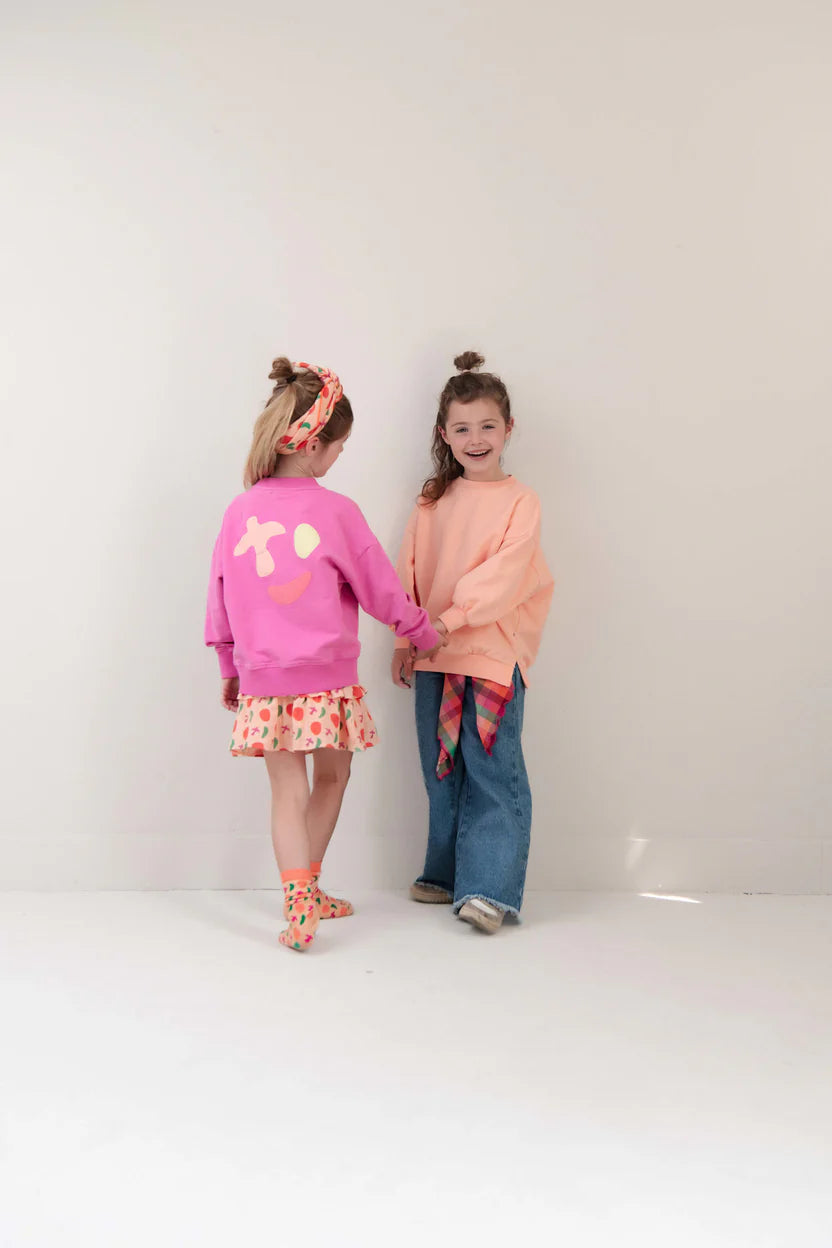 Fuchsia Pink Happy Bird Sweater