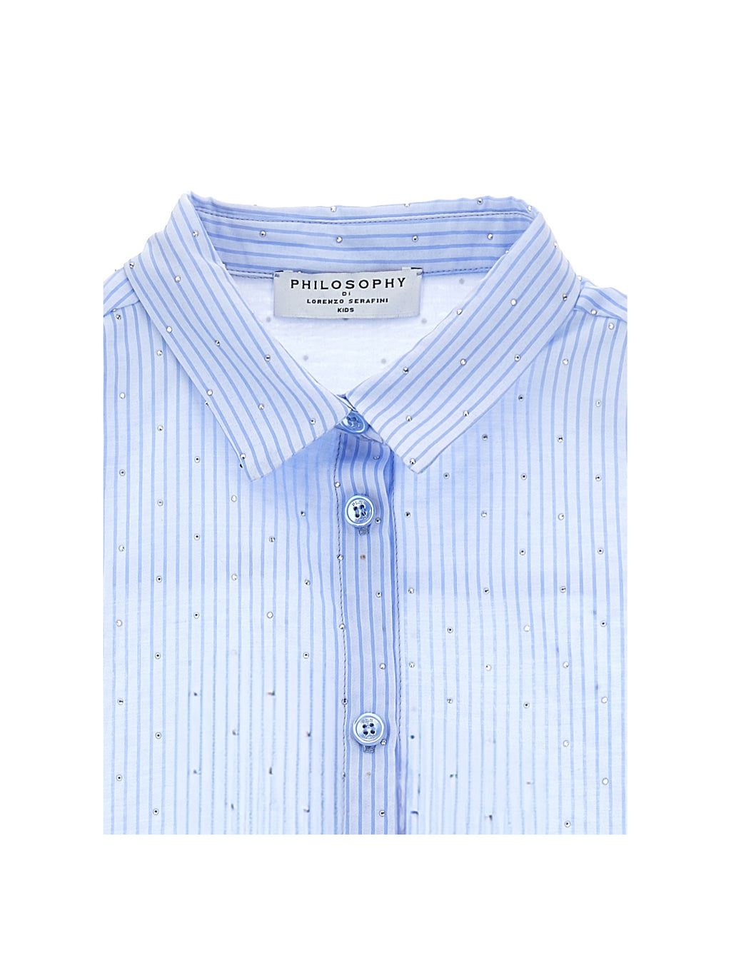 BOXY BUTTON UP SHIRT WITH ALLOVER STONES