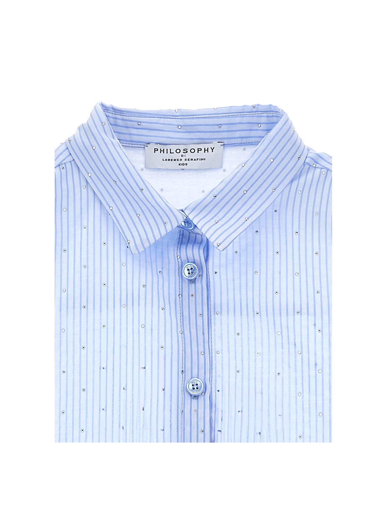 BOXY BUTTON UP SHIRT WITH ALLOVER STONES