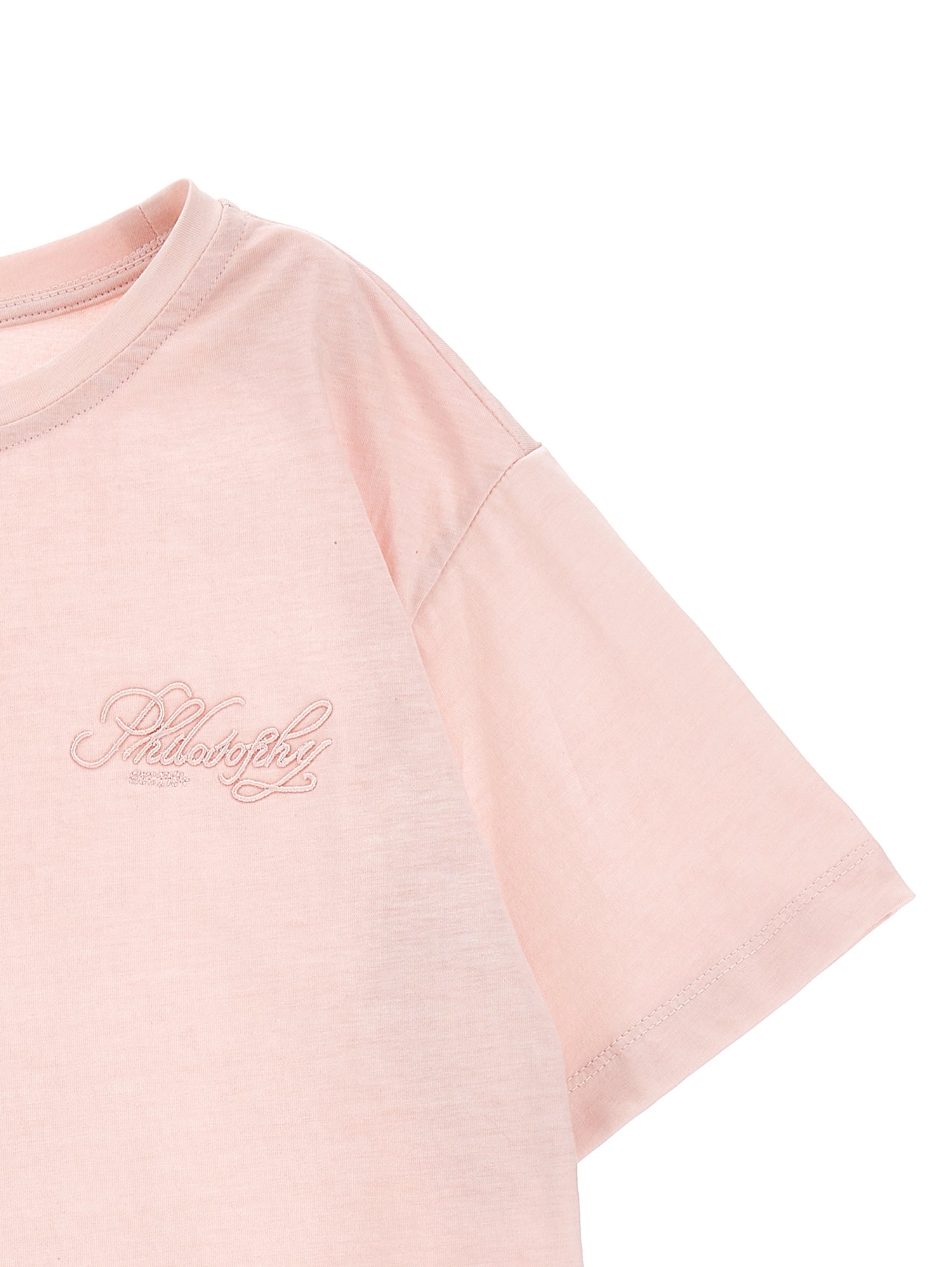 TEE WITH SMALL EMBROIDERED LOGO ON CHEST