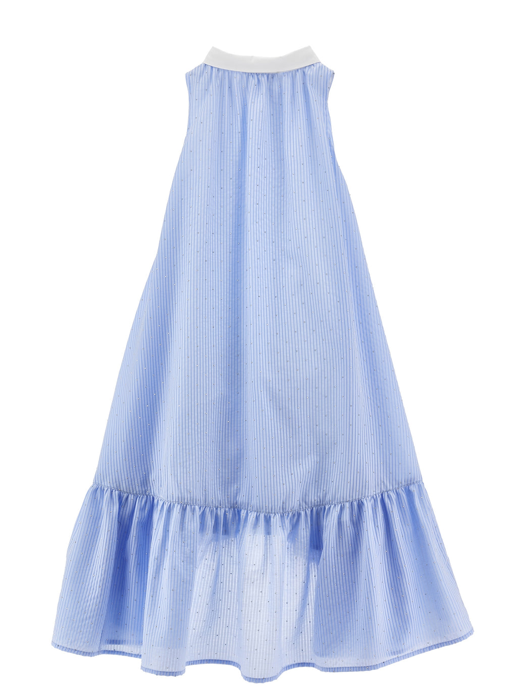 SLVLSS HI-LO STUDDED DRESS W CONTRAST COLLAR