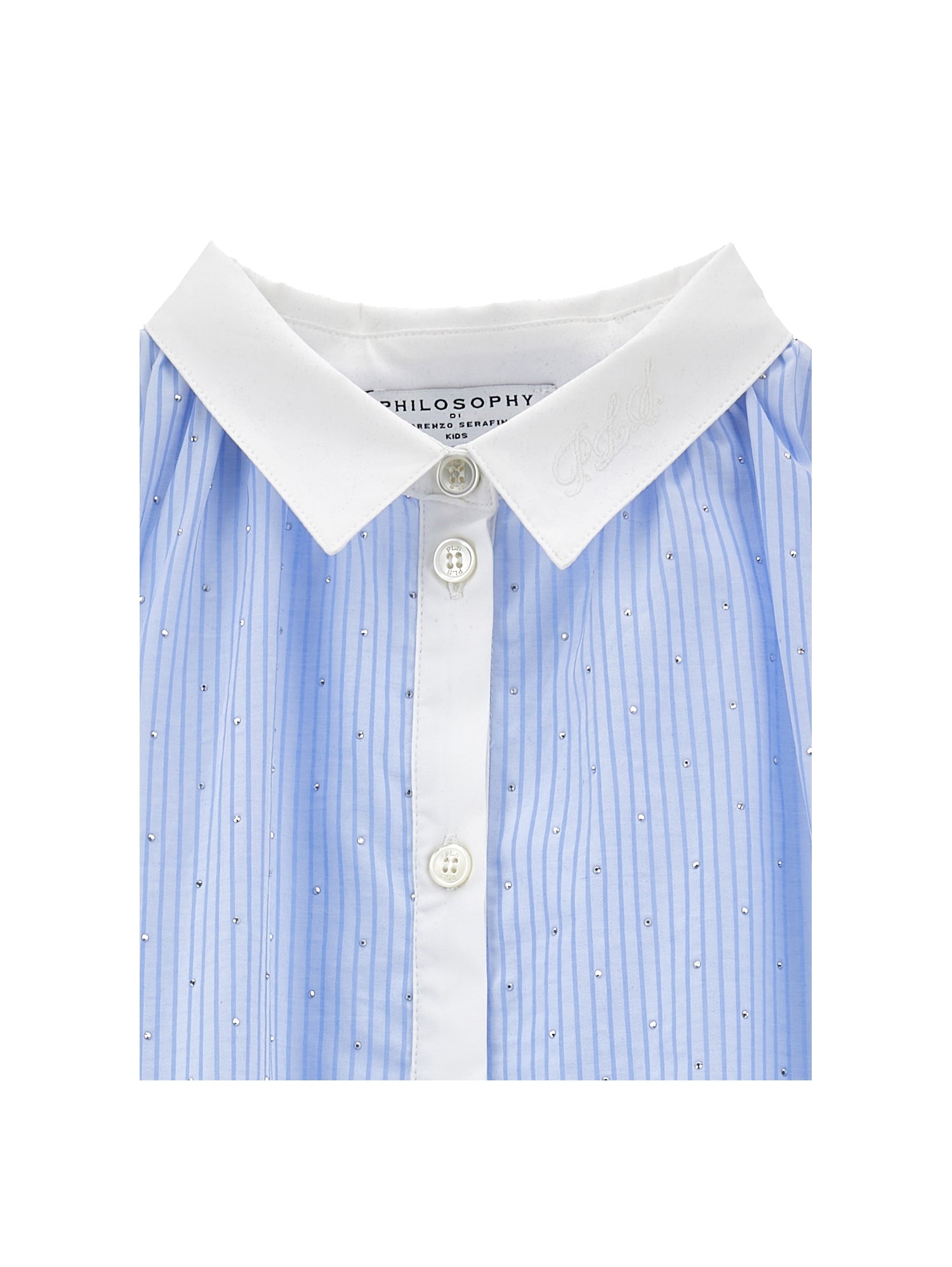 SLVLSS HI-LO STUDDED DRESS W CONTRAST COLLAR