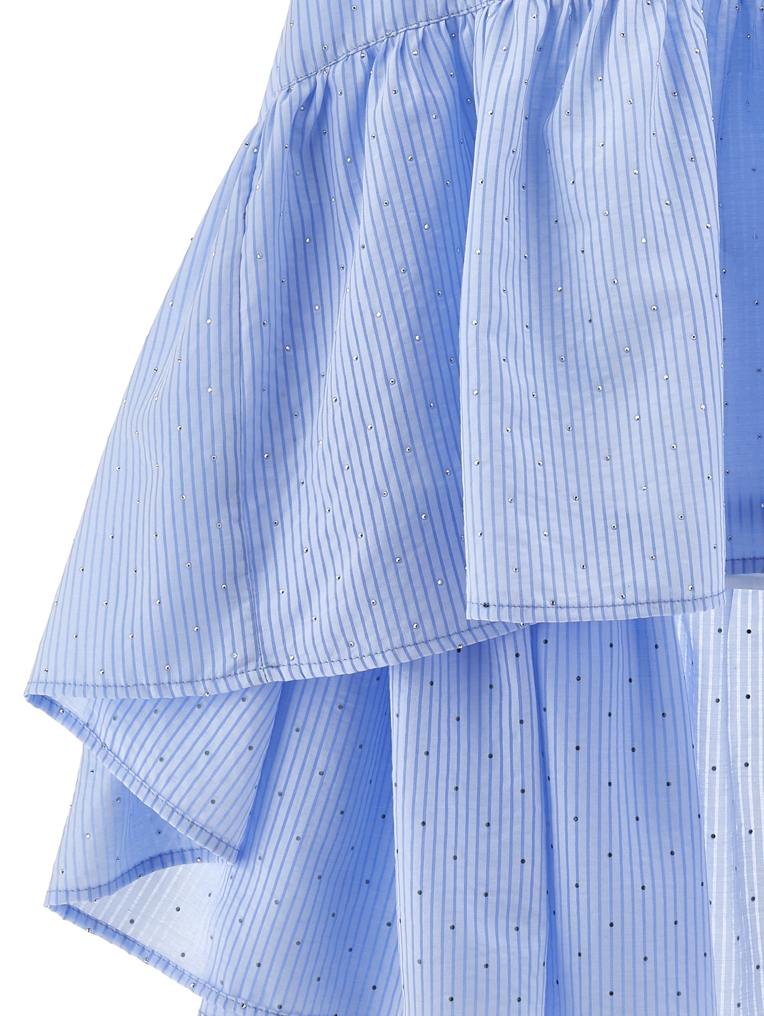 SLVLSS HI-LO STUDDED DRESS W CONTRAST COLLAR