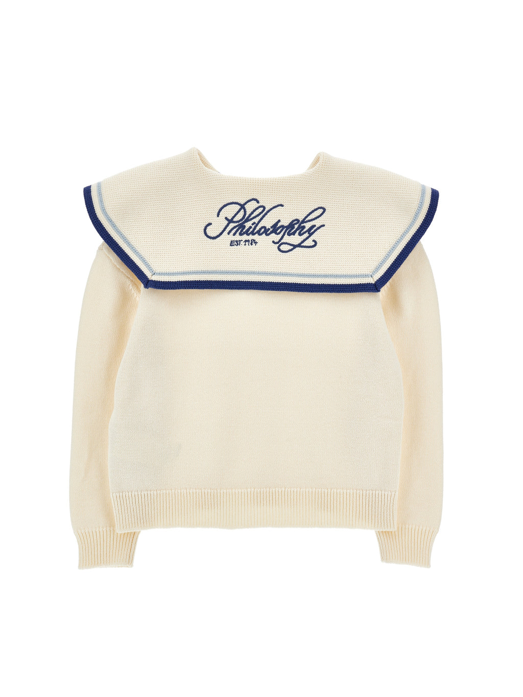 KNIT SWEATER WITH SAILOR COLLAR