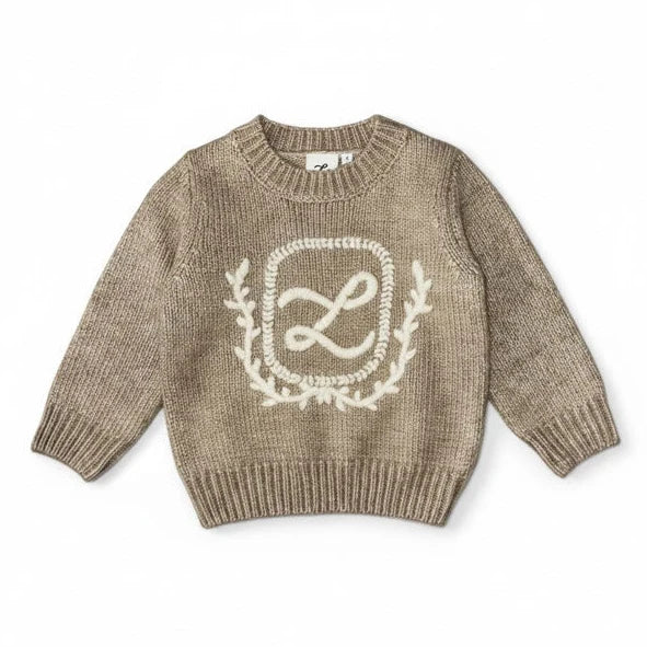 Brown Emblem Sweater - L By Ladida