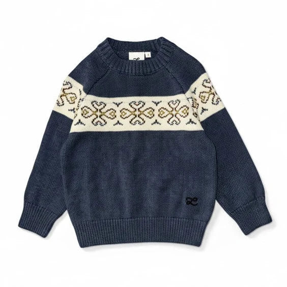 Slate Jacquard Sweater - L By Ladida