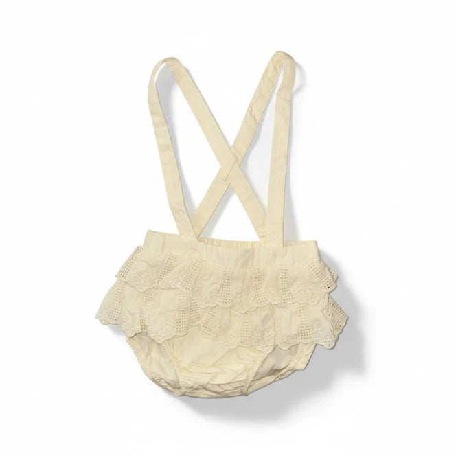 Cream Eyelet Trim Bloomer