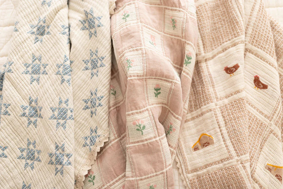 NEW GRAIN star quilt - sky blanket