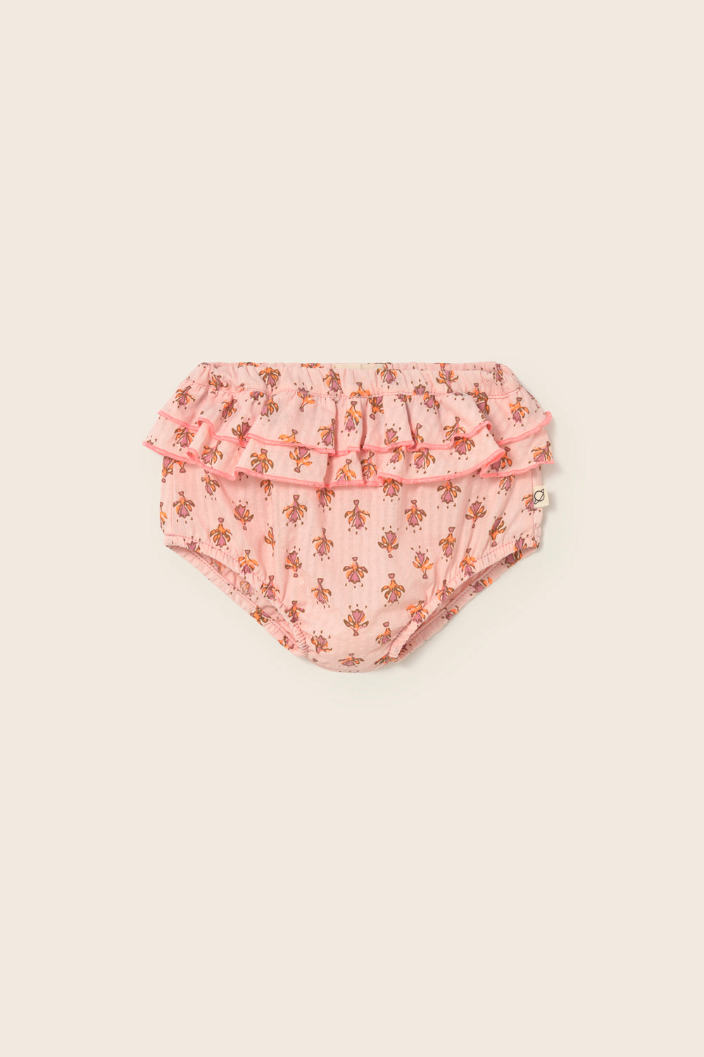 indiana flower print baby bloomers cloud pink