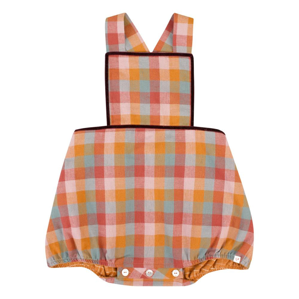 REVERSIBLE JosÃ© Mixed Checks Romper