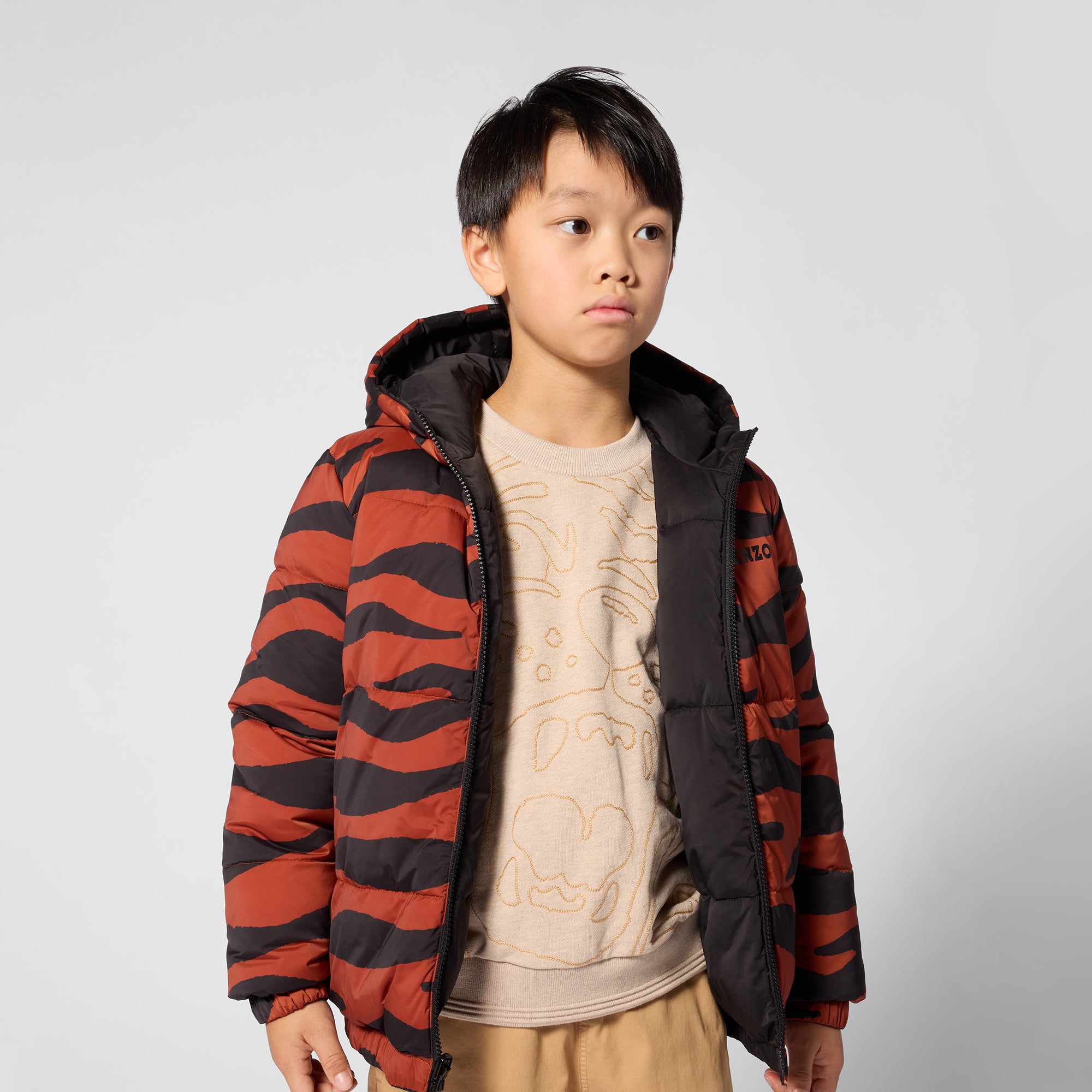 Reversible Hooded Puffer Jacket - Kenzo
