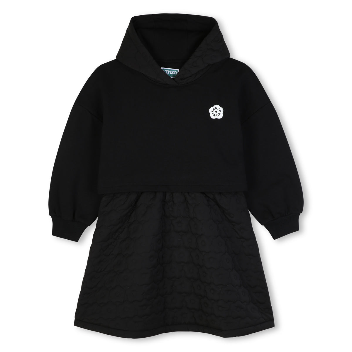 Hooded Dress In Unbrushed Fleece, 2 In 1 Effect - Kenzo