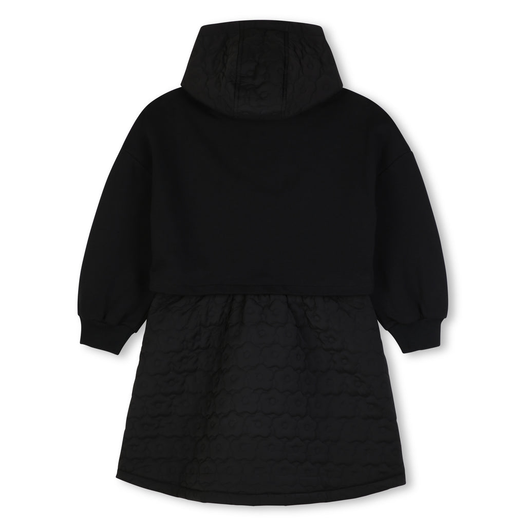 Hooded Dress In Unbrushed Fleece, 2 In 1 Effect - Kenzo