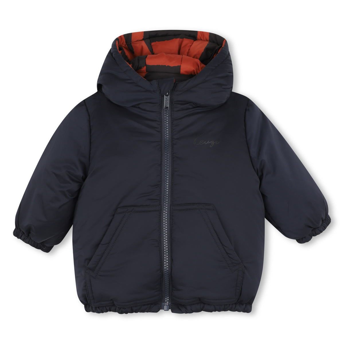 Reversible Hooded Puffer - Navy