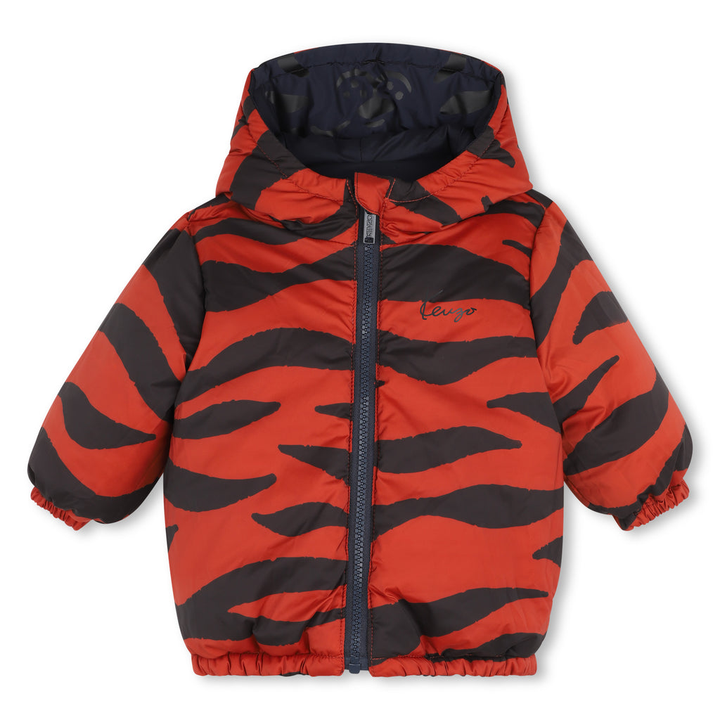 Reversible Hooded Puffer - Navy