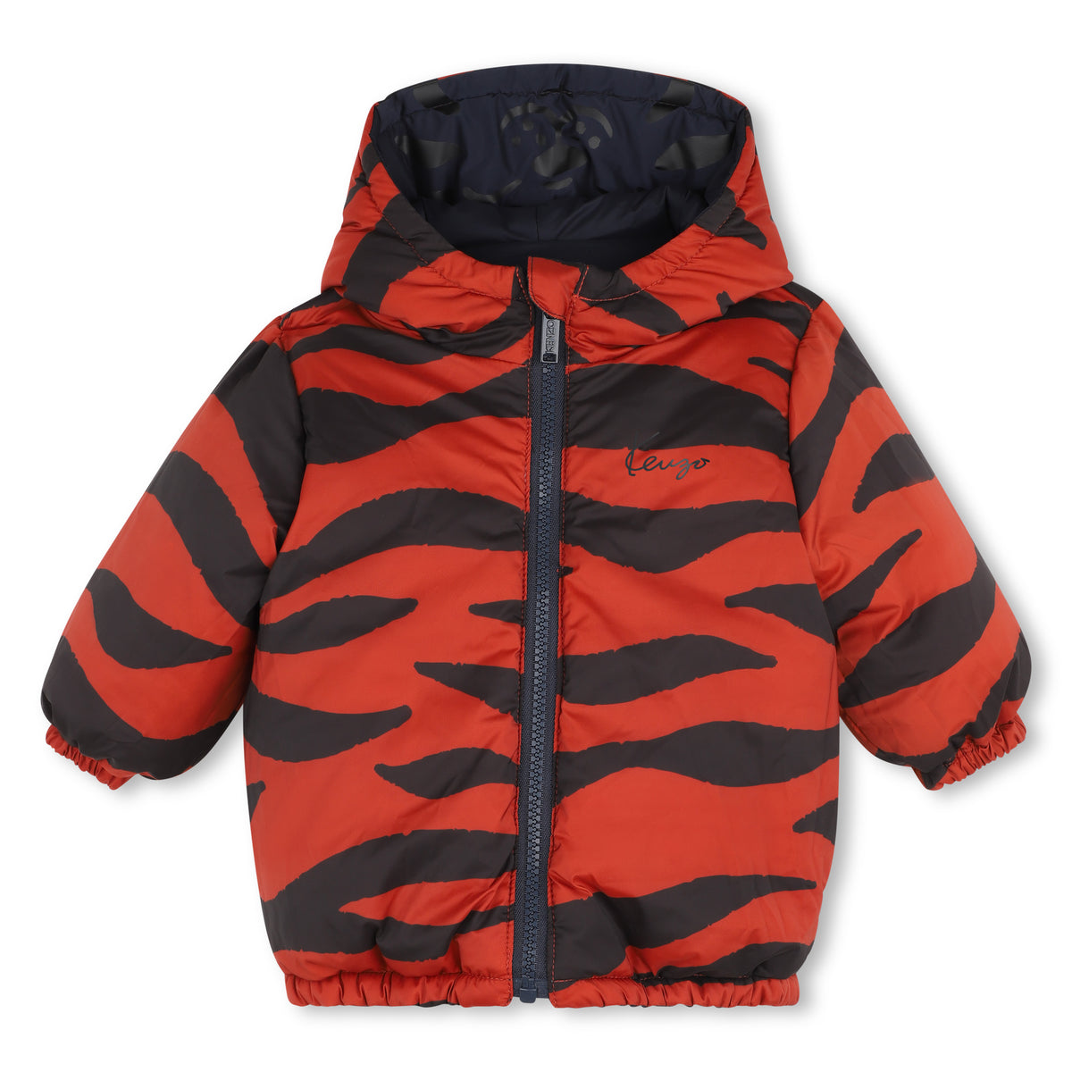 Reversible Hooded Puffer - Navy