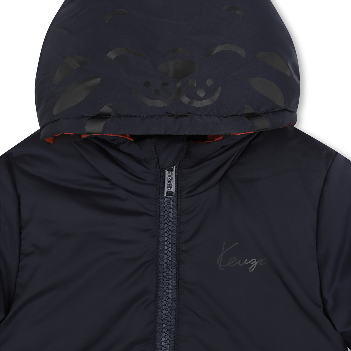 Reversible Hooded Puffer - Navy
