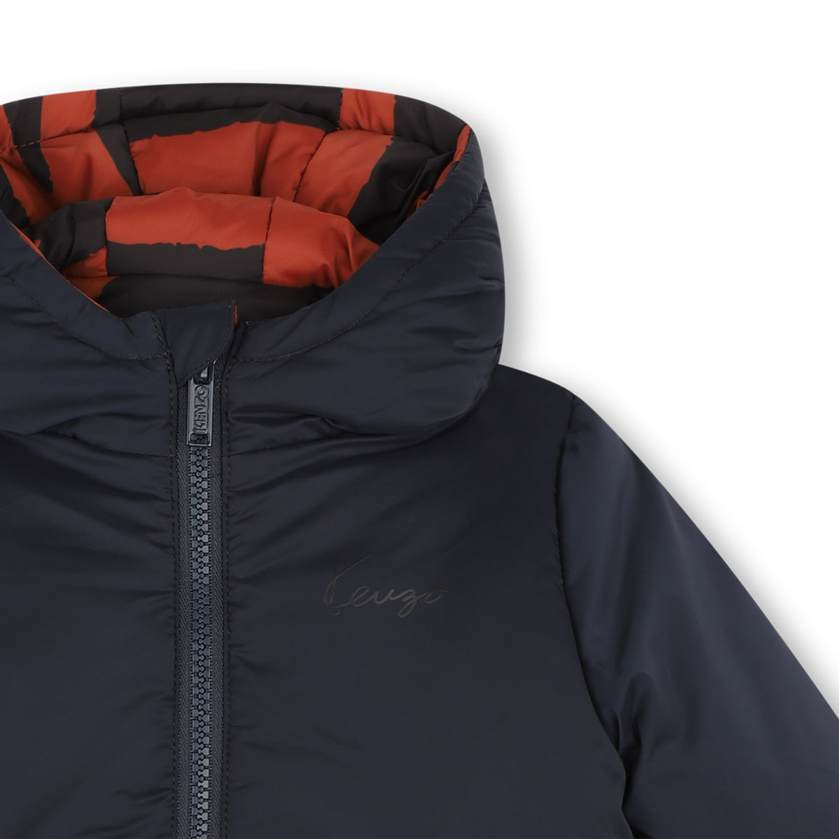Reversible Hooded Puffer - Navy