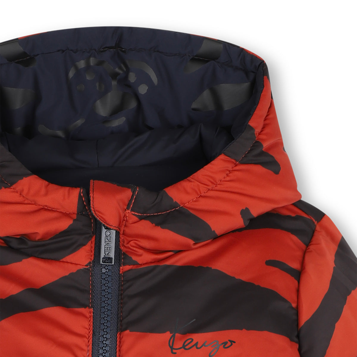 Reversible Hooded Puffer - Navy