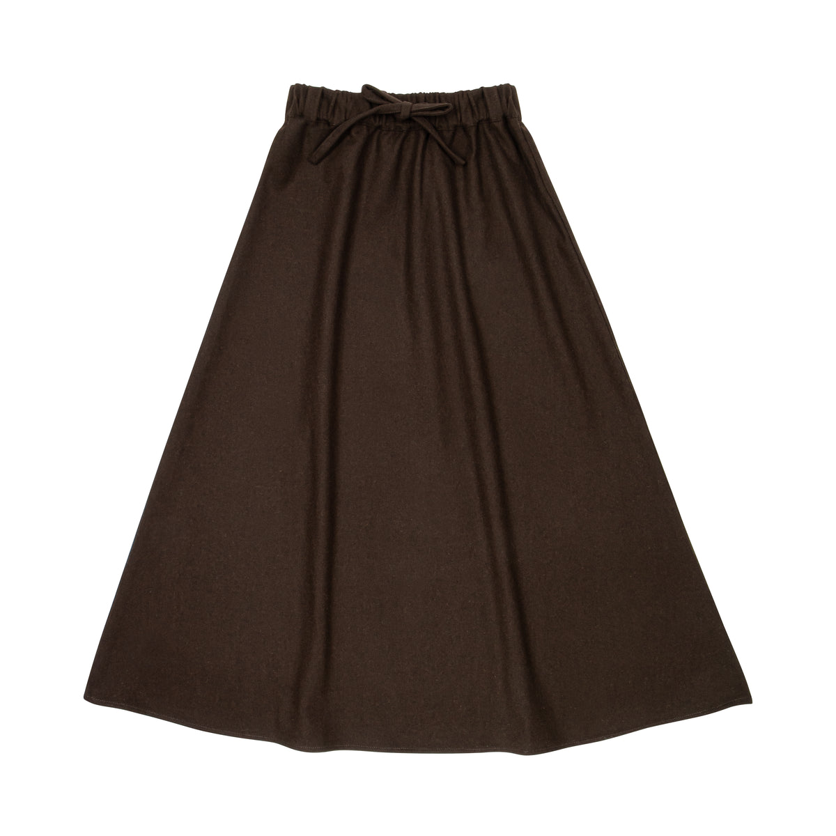 Wool Maxi Skirt – Brown - Kin and Kin