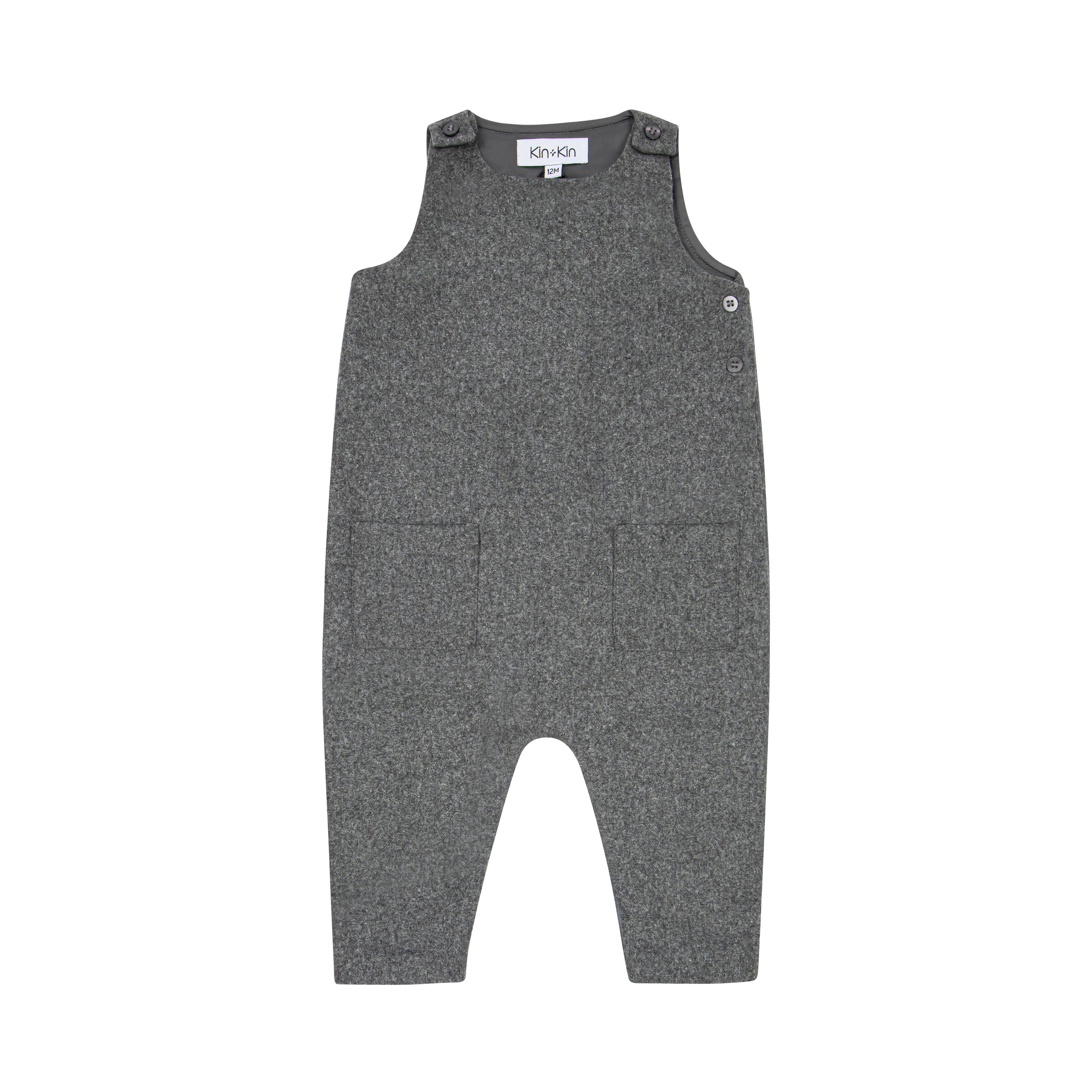 Boy's Long Romper – Grey