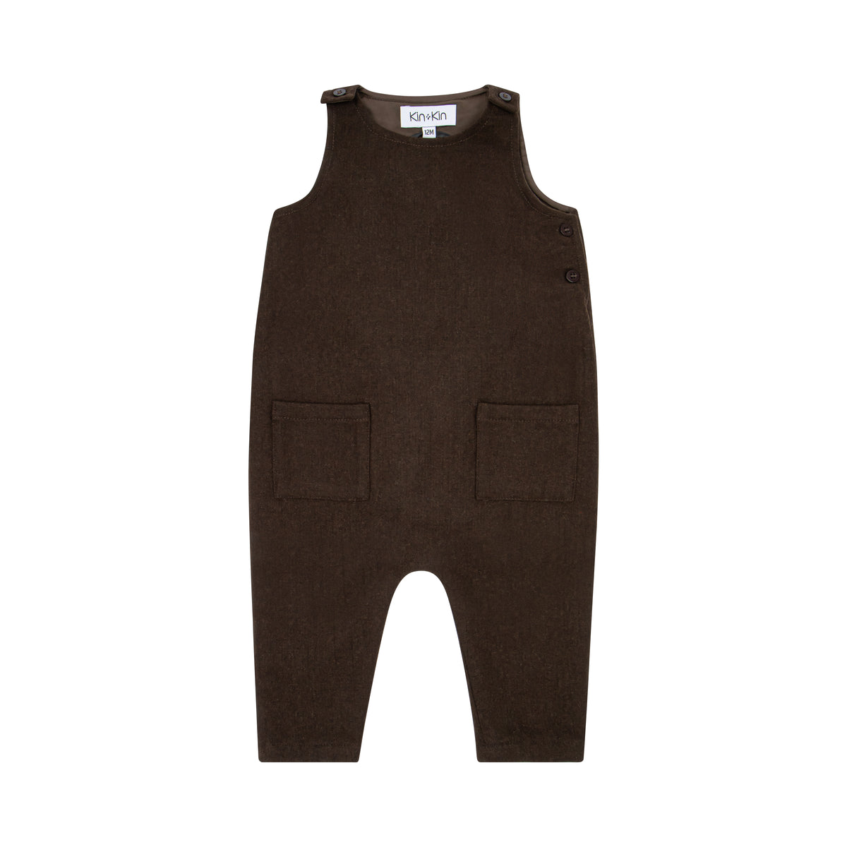 Boy's Long Romper – Brown