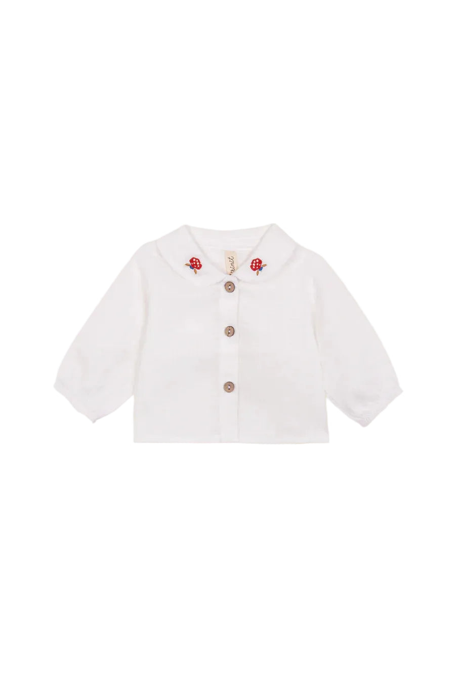 Linen embroidered blouse and bloomer set baby