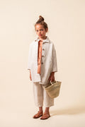 Linen overcoat girl