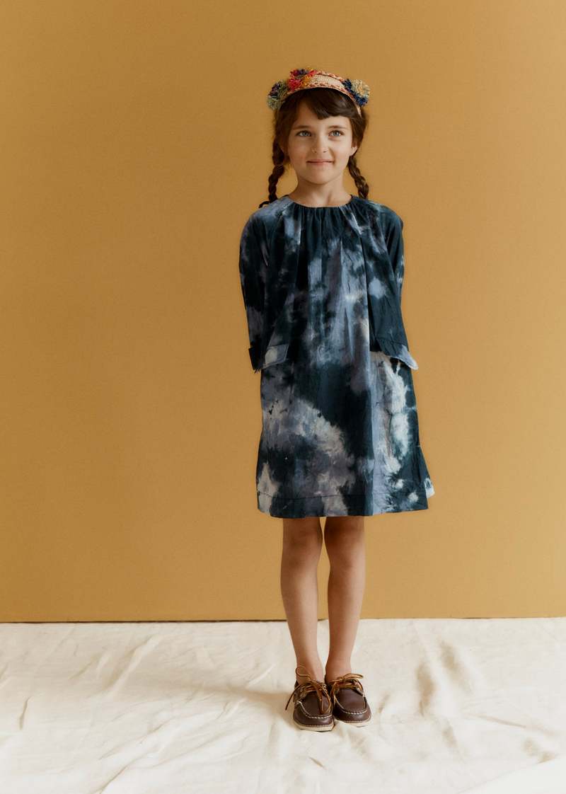 MALIKA CHILD DRESS CHARCOAL