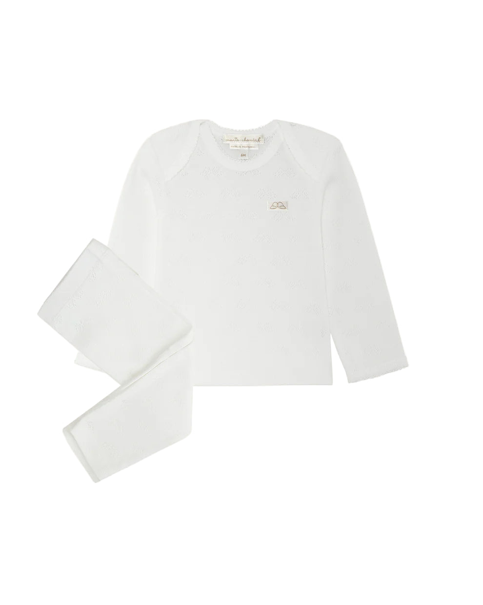 MC-110-AW24 MARIE-CHANTAL POINTELLE COTTON TWO PIECE SET - BABY