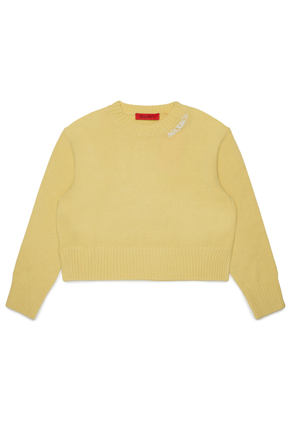 KNIT SWEATER WITH LOGO AROUND NECK